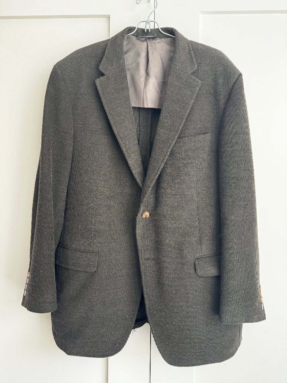 Samuelsohn Mens Corduroy Sport Coat Olive Brown Size 46R